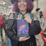 Reader enjoying a novel by African American fantasy and romance author N.D. Jones.